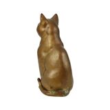 Statue de chat vintage en bronze, sculpture décorative, 24 cm