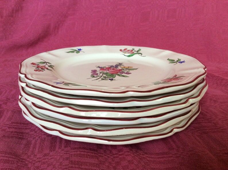 Set of dessert plates from the Lunéville manufacture