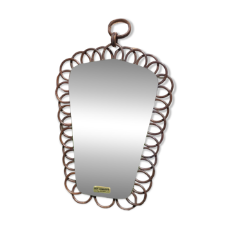 Vintage rattan mirror