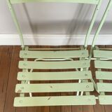 Pair of vintage folding garden chairs