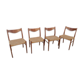 Series of 4 chairs by Bender Madsen and Ejner Larsen for Stølefabrik