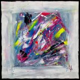 Abstract painting table