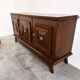 Vintage oak buffet in brutalist style with geometric panel doors, Belgium, 1960s
