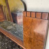 Vintage marble sideboard with mirror from the 1930s