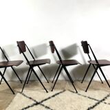 Pyramide Chairs By Wim Rietveld, Set Of 4