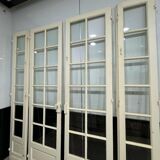 Double glass door in the living room of a Haussmannian apartment