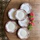 Set of 6 antique flat plates - Saint Amand Céranord