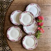 Set of 6 antique flat plates - Saint Amand Céranord