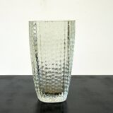 Mid Century Signed Glass Vase Kurt Wokan for Ingrid    - 18,5 cm tall