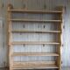 Solid wood shelf in brutalist style