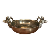 Empty silver metal pocket with deer heads