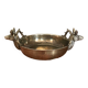 Empty silver metal pocket with deer heads