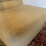 Vintage Swann armchair in textured beige fabric – 1970s