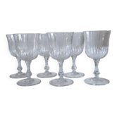 Set of 6 chiseled stemmed glasses