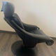 Fauteuil cuir noir scandinave
