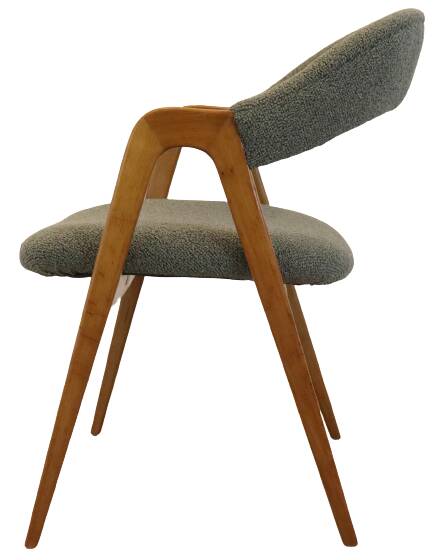 vintage WK Möbel style fauteuil / stoel 'Wildflecken' nieuwe bouclé stof