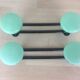 4 vintage wall hooks 50s, 10 green balls