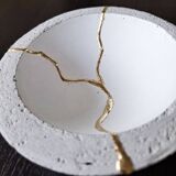 Kintsugi-inspired concrete cup