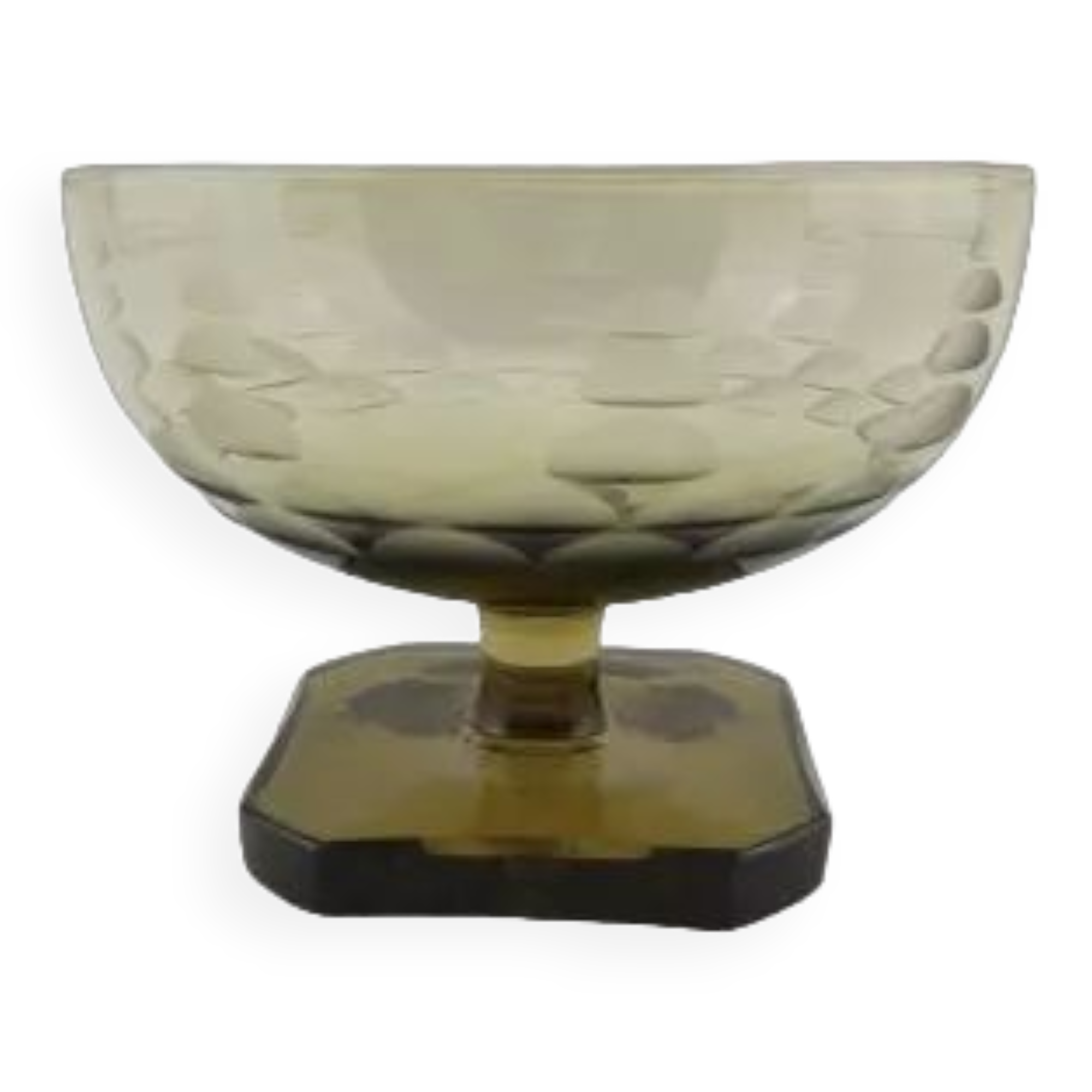 11 Art Deco smoked glass champagne glasses