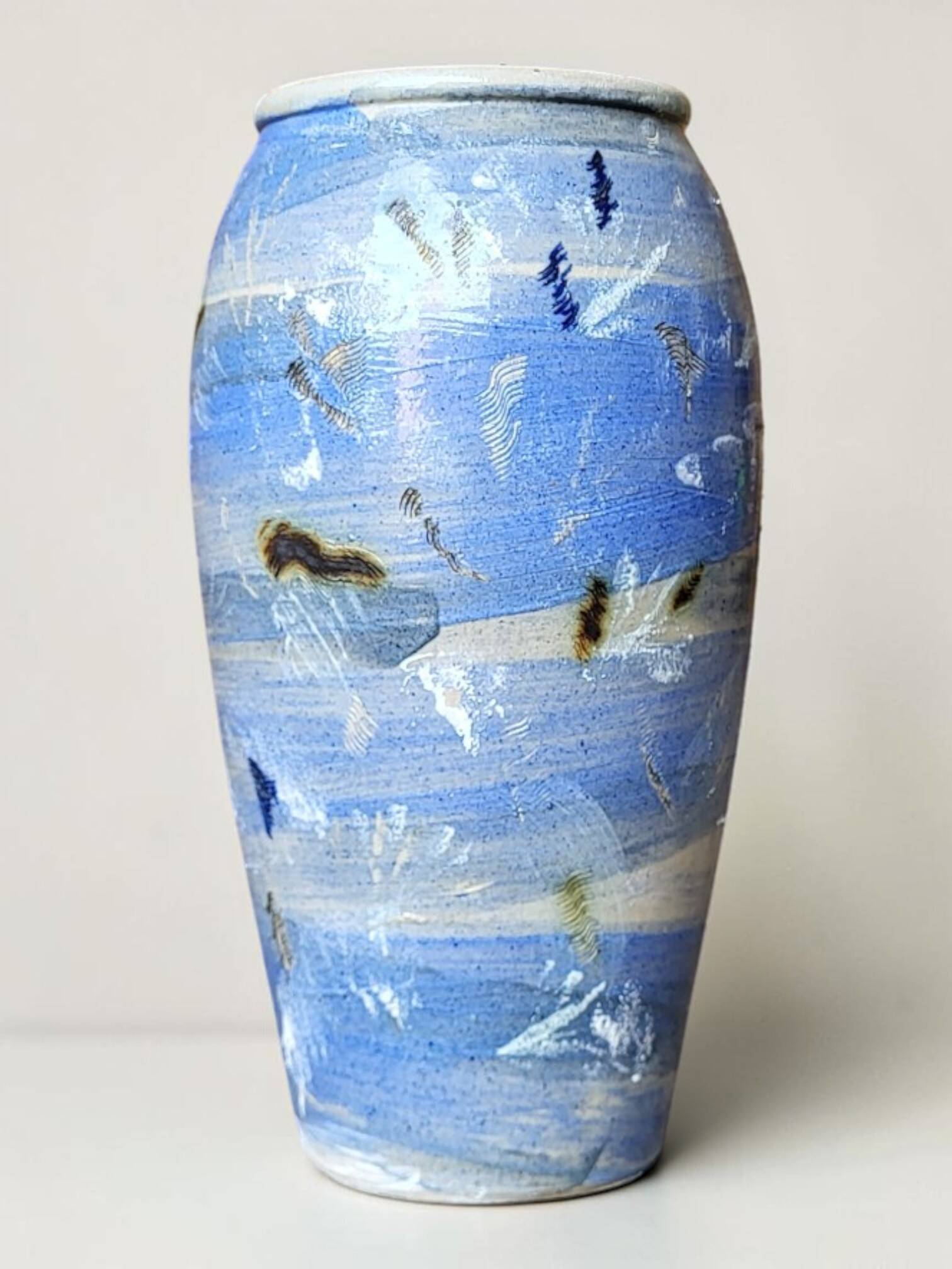 Japanese-style stoneware vase