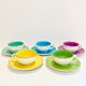 5 cups digoin sarreguemines france pastel 50