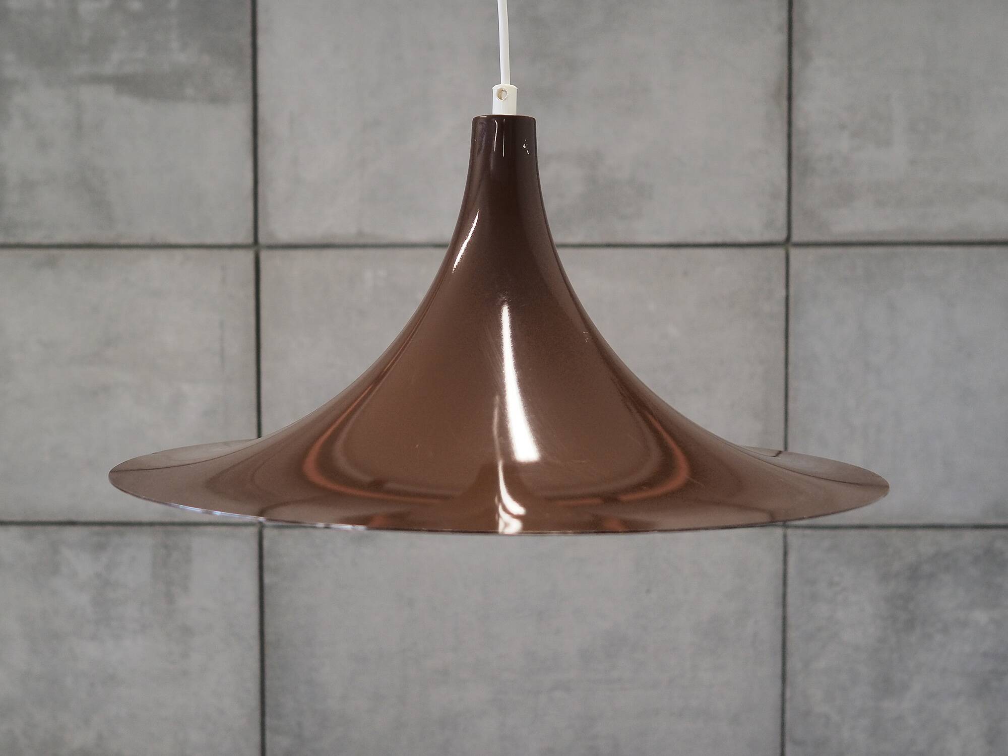 Brown pendant lamp, Danish design, 1960s, production: Denmark
