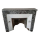 Grey marble fireplace