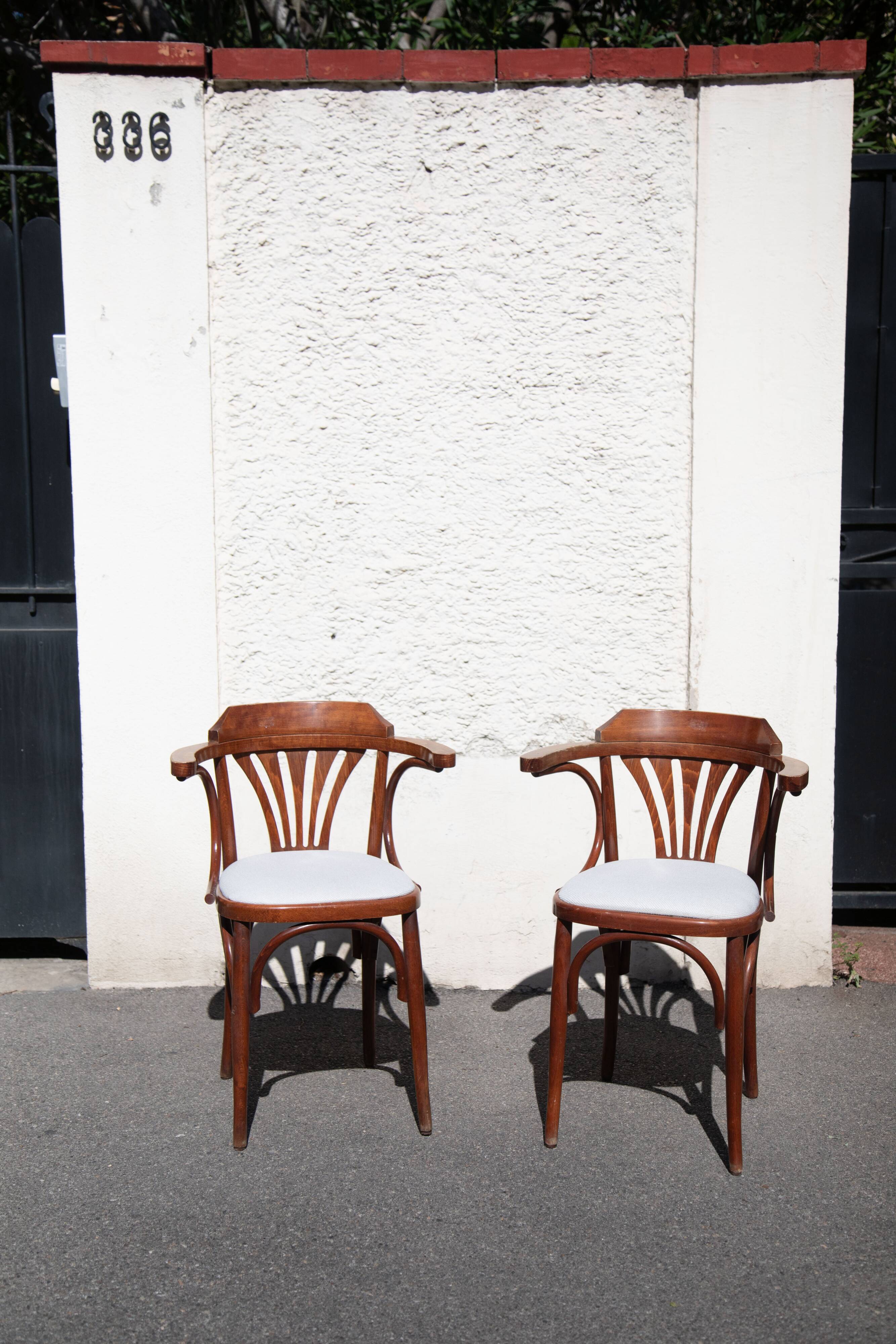 paire de chaises Bistro bois courbé