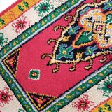 Tapis vintage français Savonnerie en laine – 90 x 176 cm – Années 1960