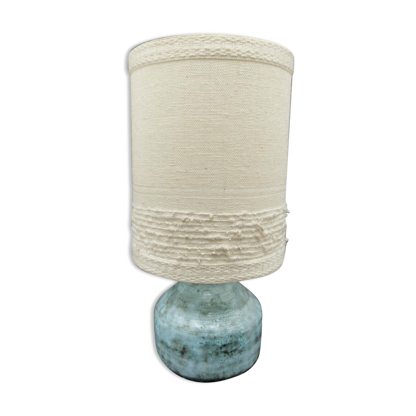 Lampe vintage céramique bleue