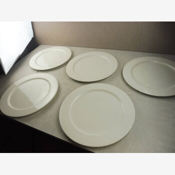 Lot de 5 assiettes plates, décor Amanti, de Villeroy & Boch V&B