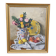 Peinture ancienne vase de marié avec son bouquet