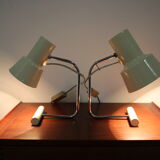 Set of two beige table lamps designed by Josef Hůrka for Napako 1970