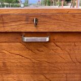 Oak notary curtain cabinet