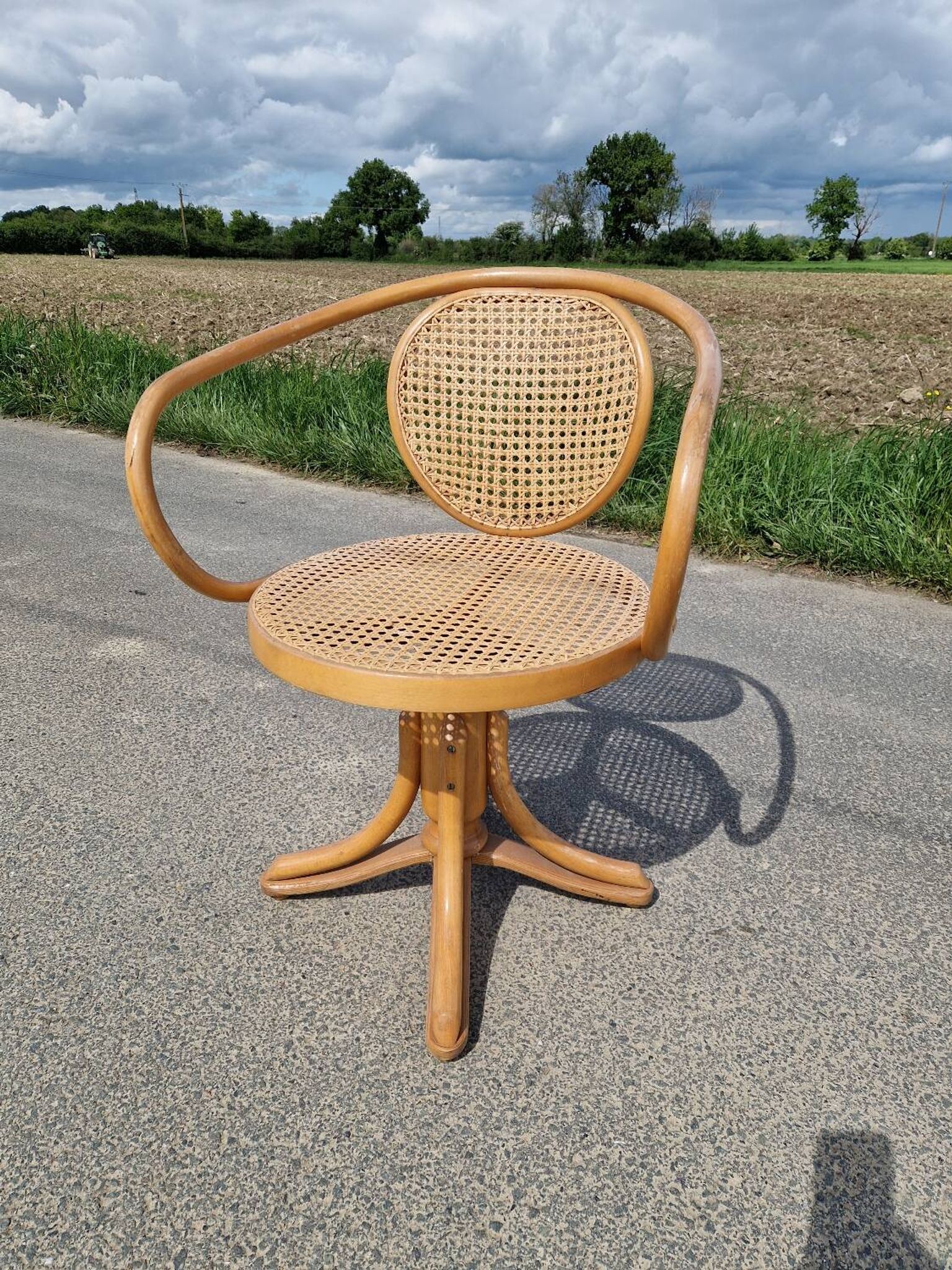 Thonet 5501 curved wood armchair