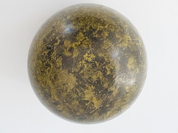 Vase boule en métal 1950 vintage