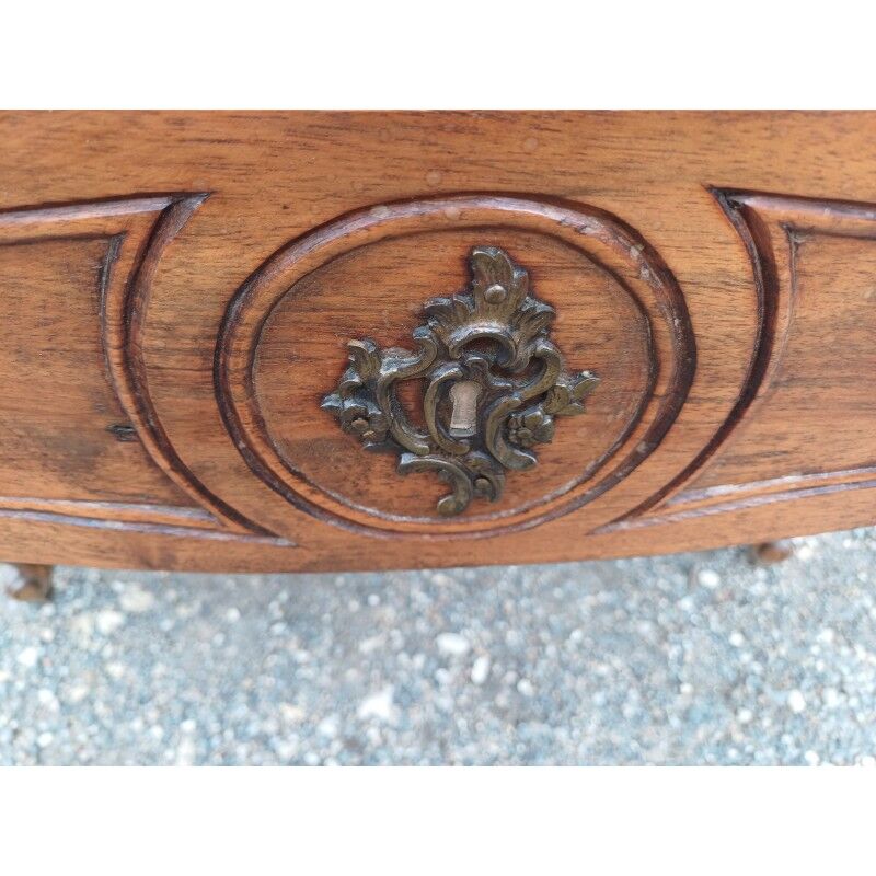 19th century walnut chest of drawers with 3 drawers