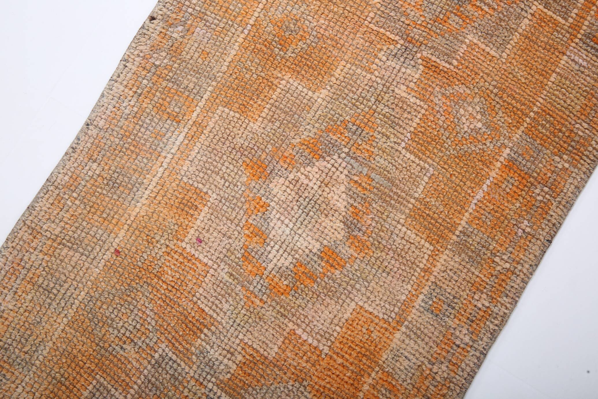 2x12 Long Narrow Orange Vintage Runner Rug, 75x378Cm SK 18494 FREE SHIPPING