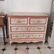 Painted chest of drawers with floral decoration