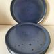 6 speckled midnight blue stoneware dinner plates