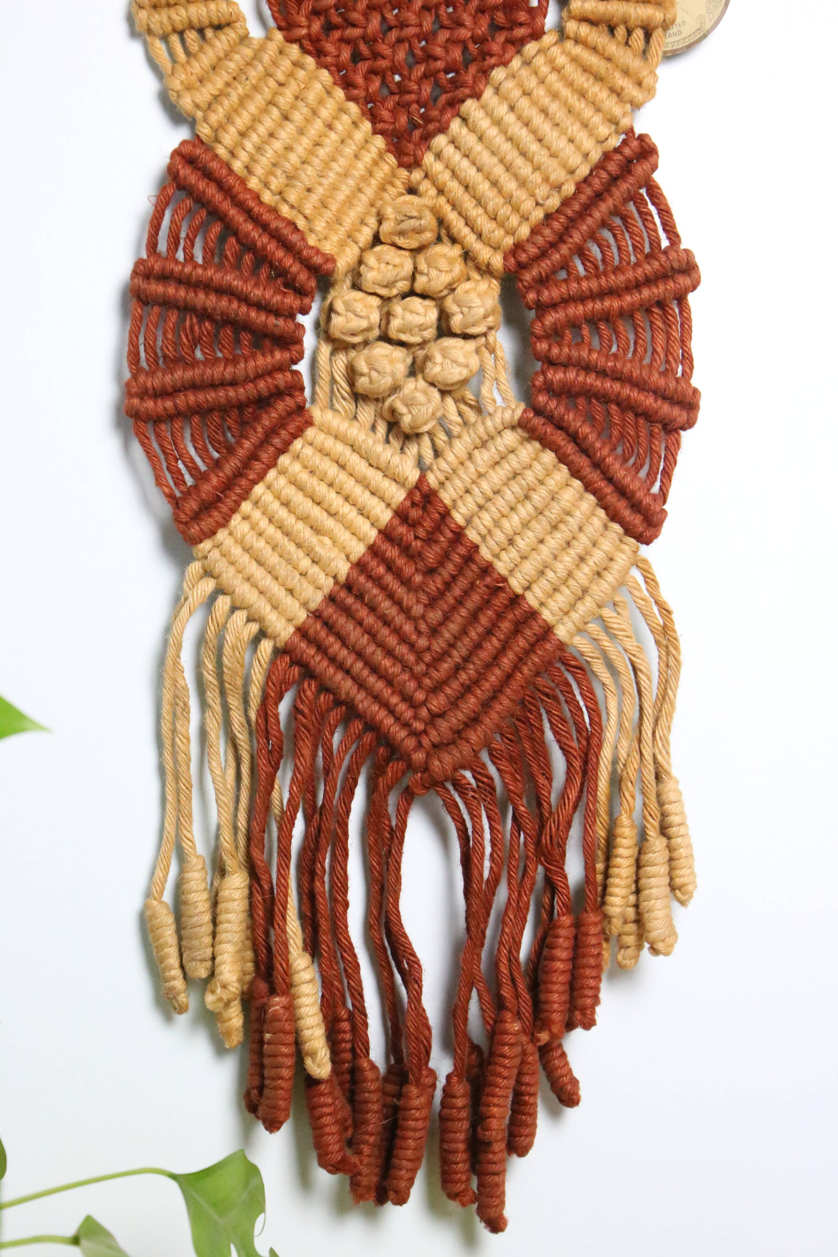 Vintage wall decoration, crochet and macramé