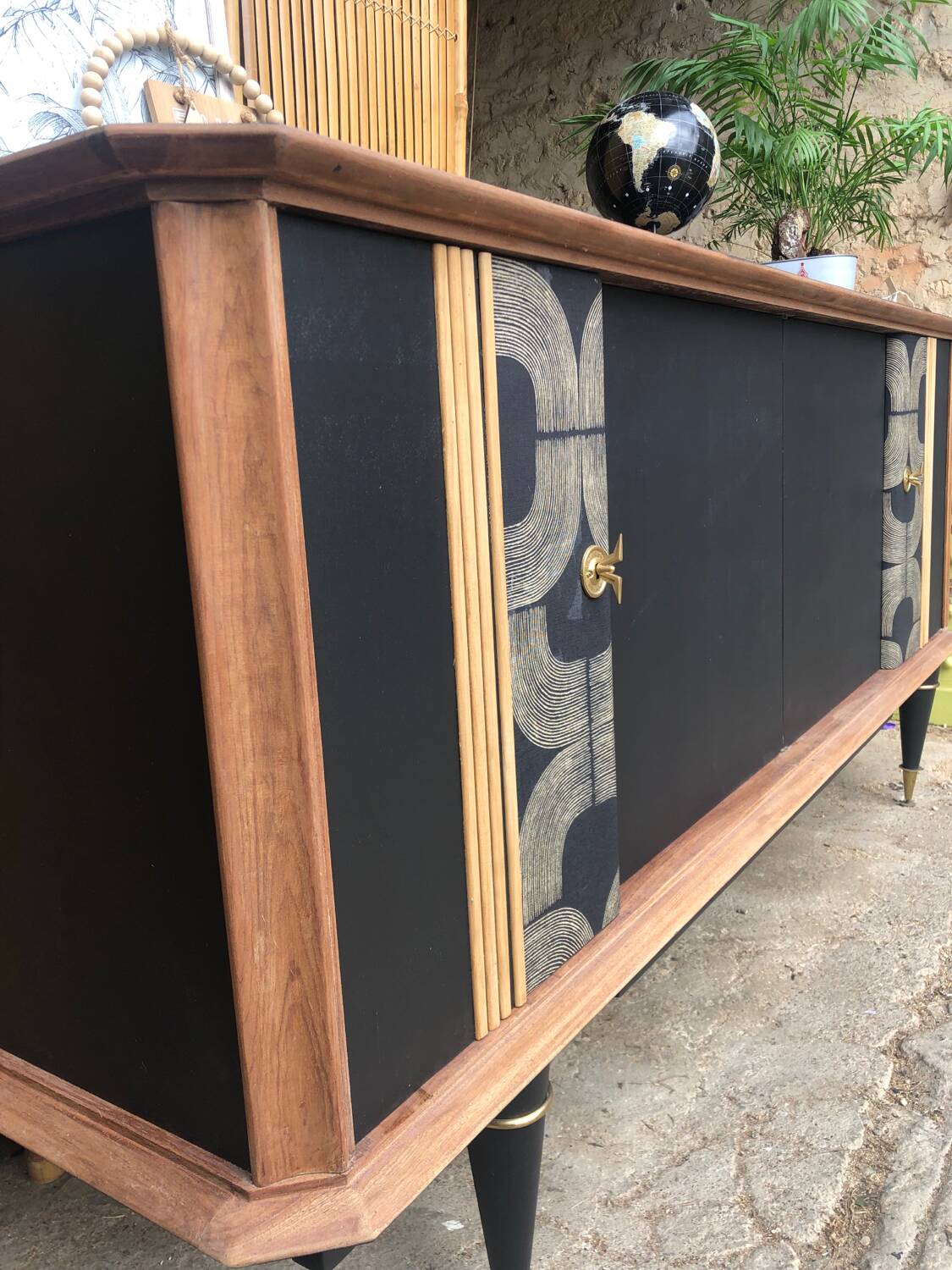 Black vintage sideboard