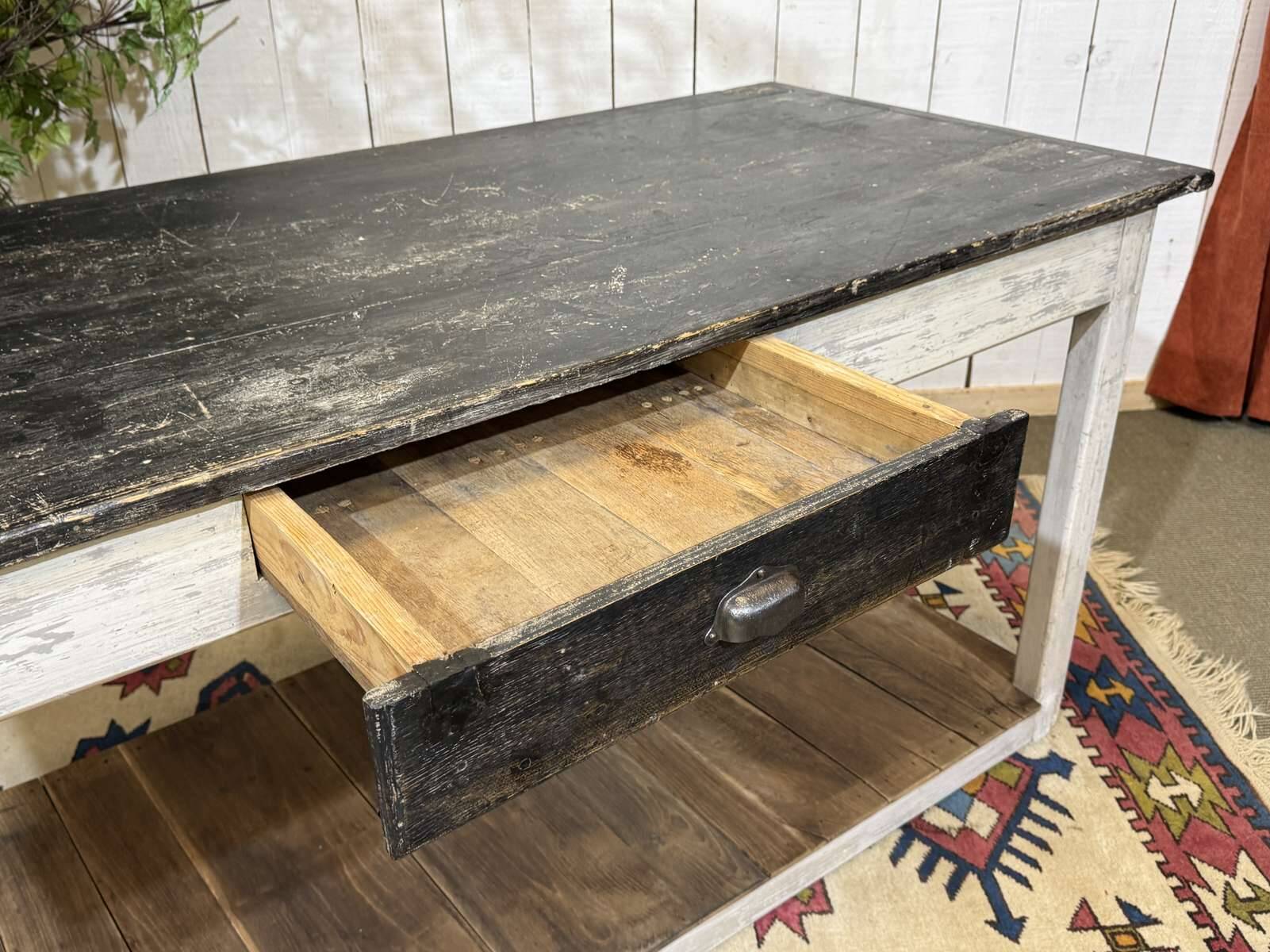 1930s draper's table in fir and chestnut