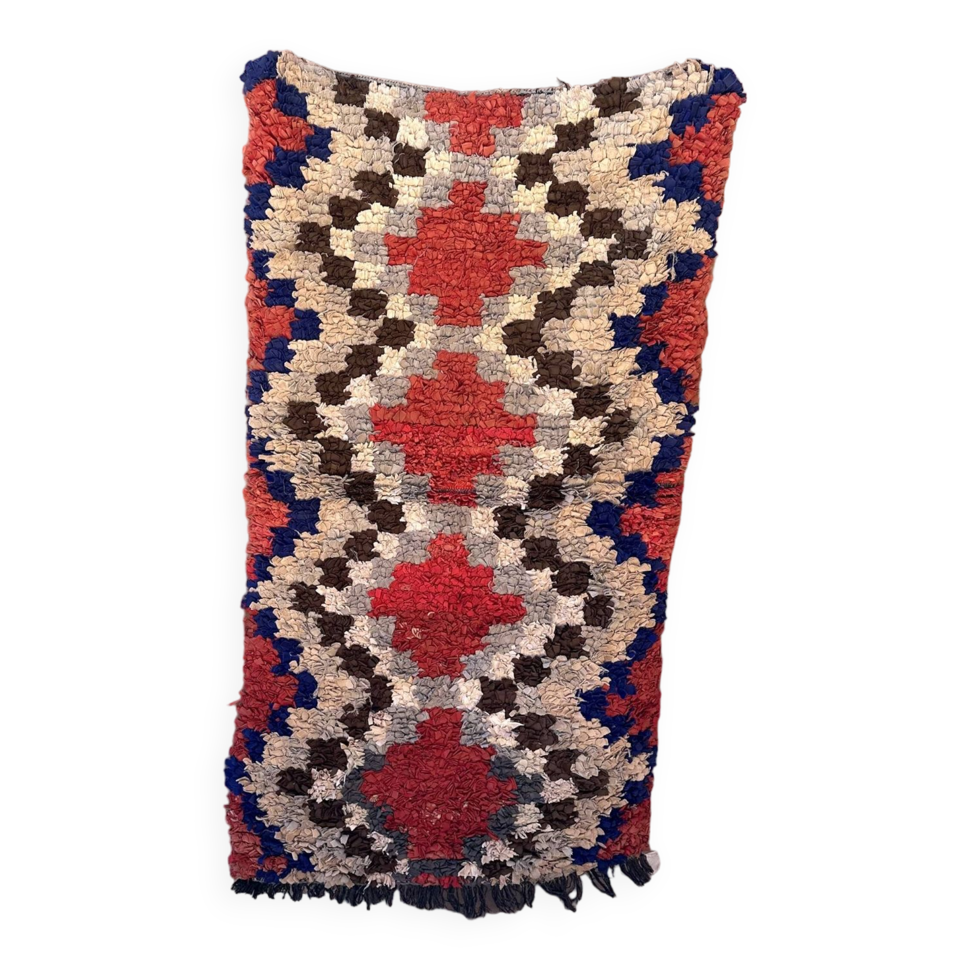 Moroccan carpet Boucherouite colored - 98 x 170 cm