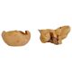 Scandinavian Modern Set of 2 Organic Bowls in Swedish Burl Wood, circa 1990s