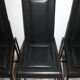 Lot de 4 chaises vintage cuir piqure sellier