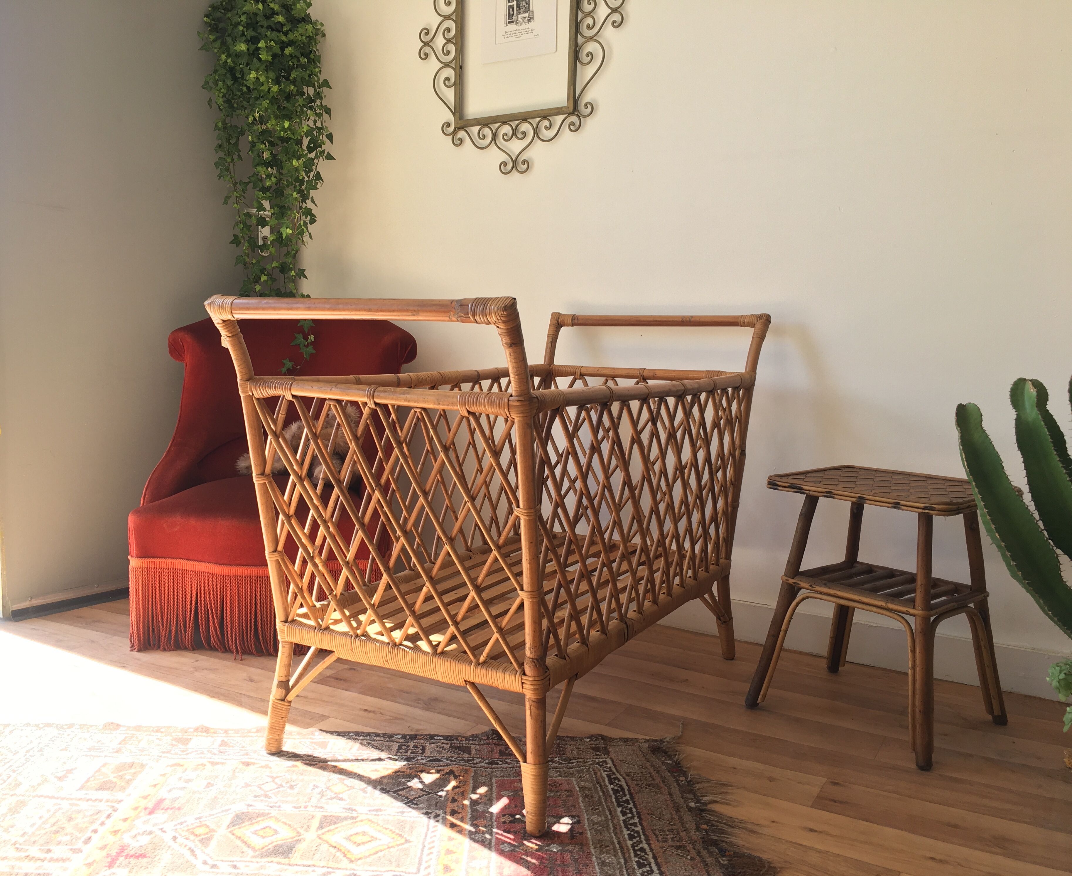 Rattan child bed
