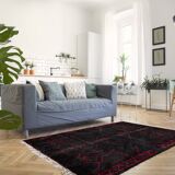 Tapis marocain moderne noir
