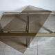 Coffee table smoked glass chrome chromed brass 70's