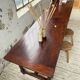 Table XXL noyer massif foncé 3m